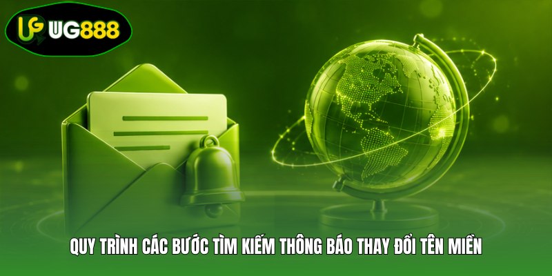 Quy trình các bước tìm kiếm thông báo thay đổi tên miền Quy trình các bước tìm kiếm thông báo thay đổi tên miền